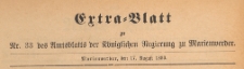 Extra=Blatt des Amtsblatt der Königlichen Regierung zu Marienwerder für das Jahr, 1893.08.17 nr 33
