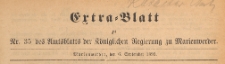 Extra=Blatt des Amtsblatt der Königlichen Regierung zu Marienwerder für das Jahr, 1893.09.06 nr 35