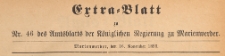 Extra=Blatt des Amtsblatt der Königlichen Regierung zu Marienwerder für das Jahr, 1893.11.16 nr 46