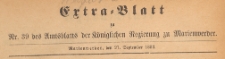 Extra=Blatt des Amtsblatt der Königlichen Regierung zu Marienwerder für das Jahr, 1893.09.27 nr 39