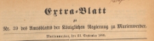 Extra=Blatt des Amtsblatt der Königlichen Regierung zu Marienwerder für das Jahr, 1893.09.23 nr 39