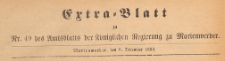 Extra=Blatt des Amtsblatt der Königlichen Regierung zu Marienwerder für das Jahr, 1893.12.08 nr 49
