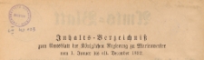 mts-Blatt der Königlichen Regierung zu Marienwerder für das Jahr, 1892, Inhalts