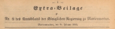 Extra=Beilage des Amtsblatts der Königlichen Regierung zu Marienwerder für das Jahr, 1892.02.24 nr 8