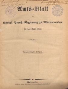 Amts-Blatt der K&ouml;niglichen Regierung zu Marienwerder f&uuml;r das Jahr, 1892.11.02 nr 44
