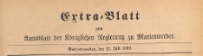 Extra=Blatt des Amtsblatts der K&ouml;niglichen Regierung zu Marienwerder f&uuml;r das Jahr, 1892.07.27