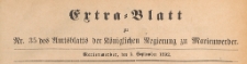 Extra=Blatt des Amtsblatts der Königlichen Regierung zu Marienwerder für das Jahr, 1892.09.05 nr 35