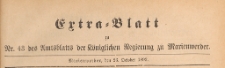 Extra=Blatt des Amtsblatts der Königlichen Regierung zu Marienwerder für das Jahr, 1892.10.26 nr 43