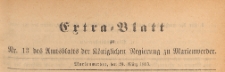 Extra=Blatt des Amtsblatts der Königlichen Regierung zu Marienwerder für das Jahr, 1895.03.24 nr 13