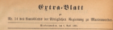 Extra=Blatt des Amtsblatts der Königlichen Regierung zu Marienwerder für das Jahr, 1895.04.04 nr 14