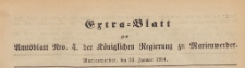 Extra=Blatt der Amtsblatt der Königlichen Regierung zu Marienwerder für das Jahr, 1884.01.23 nr 4