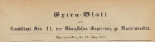 Extra=Blatt der Amtsblatt der Königlichen Regierung zu Marienwerder für das Jahr, 1884.03.12 nr 11