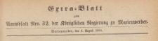 Extra=Blatt zum Amtsblatt der Königlichen Regierung zu Marienwerder für das Jahr, 1884.08.06 nr 32