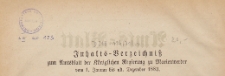 Amts-Blatt der Königlichen Regierung zu Marienwerder für das Jahr, 1883, Inhalts