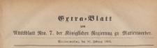 Extra=Blatt zum Amtsblatt der Königlichen Regierung zu Marienwerder für das Jahr, 1883.02.16 nr 7