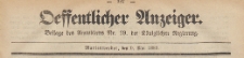 Oeffentlicher Anzeiger : Beilage des Amtsblatt der Königlichen Regierung, 1883,05.09 nr 19