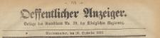 Oeffentlicher Anzeiger : Beilage des Amtsblatt der Königlichen Regierung, 1883.09.26 nr 39