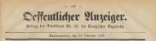 Oeffentlicher Anzeiger : Beilage des Amtsblatt der Königlichen Regierung, 1883.11.28 nr 48