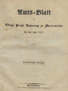 Amts-Blatt der Königlichen Regierung zu Marienwerder für das Jahr, 1871.07.19 nr 29