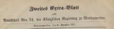 Extra=Blatt zum Amtsblatt der Königlichen Regierung zu Marienwerder für das Jahr, 1871.12.21 nr 51