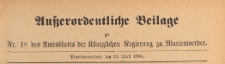 Ausserordentliche Beilage des Amtsblatts der Königlichen Regierung zu Marienwerder, 1896.04.29 nr 18