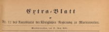 Extra=Blatt des Amtsblatts der Königlichen Regierung zu Marienwerder für das Jahr, 1896.03.18 nr 12