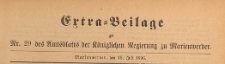 Extra=Beilage des Amtsblatts der K&ouml;niglichen Regierung zu Marienwerder f&uuml;r das Jahr, 1896.07.15 nr 29