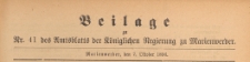 Beilage des Amtsblatt der Königlichen Regierung zu Marienwerder für das Jahr, 1898.10.07 nr 41