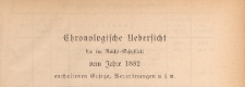 Reichsgesetzblatt : herausgegeben im Reichsministerium des Innern, 1882, Chronologische_Ueberficht
