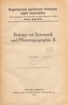 Repertorium Specierum Novarum Regni Vegetabilis : Beihefte, 1925 Bd 36