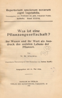 Repertorium Specierum Novarum Regni Vegetabilis : Beihefte, 1926 Bd 37