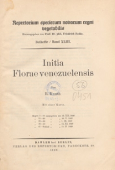 Repertorium Specierum Novarum Regni Vegetabilis : Beihefte, 1928 Bd 43
