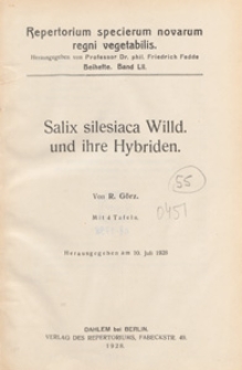 Repertorium Specierum Novarum Regni Vegetabilis : Beihefte, 1928 Bd 52