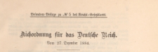 Besondere Beilage des Reichs=Gesetzblatts, 1885 nr 5, Aichordnung für das Deutsche Reich