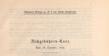 Besondere Beilage des Reichs=Gesetzblatts, 1885 nr 5, Aichgebühren-Tare