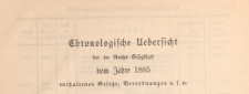 Reichsgesetzblatt : herausgegeben im Reichsministerium des Innern, 1886, Chronologische_Ueberficht