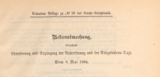 Besondere Beilage des Reichs=Gesetzblatts, 1886 nr 26