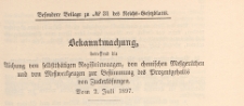 Besondere Beilage des Reichs=Gesetzblatts, 1897 nr 31