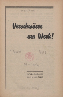 Verschw&ouml;rer am Werk! : ein Tatsachenbericht aus unseren Tagen