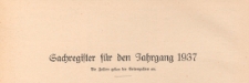 Deutsche Wissenschaft, Erziehung und Volksbildung : Amtsblatt des Reichsministeriums f&uuml;r Wissenschaft, Erziehung und Volksbildung und der Unterrichtsverwaltungen der L&auml;nder, 1937, Sachregister
