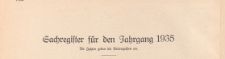 Deutsche Wissenschaft, Erziehung und Volksbildung : Amtsblatt des Reichsministeriums f&uuml;r Wissenschaft, Erziehung und Volksbildung und der Unterrichtsverwaltungen der L&auml;nder, 1935, Sachregister