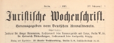 Juristische Wochenschrift : Organ des Deutschen Anwaltvereins, 1913,.01.02 nr 1
