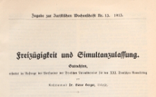 Zugabe zur Juristischen Wochenschrift 1913 nr 13