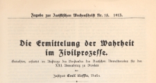 Zugabe zur Juristischen Wochenschrift 1913 nr 15