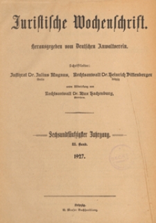 Juristische Wochenschrift : Organ des Deutschen Anwaltvereins, 1927.05.07 H. 19