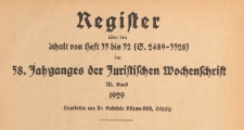 Juristische Wochenschrift : Organ des Deutschen Anwaltverein, 1929, Register_H_36_52