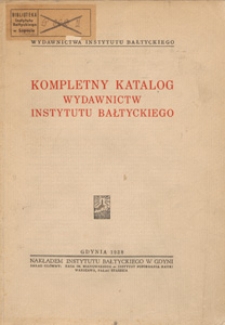 Kompletny katalog wydawnictw Instytutu Bałtyckiego