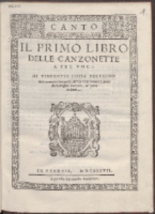 Libro Delle Canzonette A Tre Voci. Lib. 1