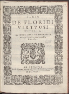 De Floridi Virtvosi D'Italia : Il Terzo Libro De Madrigali &agrave; Cinque Voci. Lib. 3.