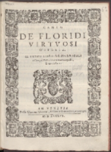De Floridi Virtvosi D'Italia : Il Terzo Libro De Madrigali à Cinque Voci. Lib. 3.